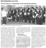 Voix du Fleuve : l'ensemble vocal recrute des ténors [Ouest France  19-07-2010]
