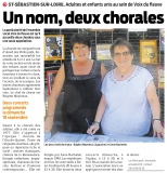 Un nom, deux chorales [Presse Océan  13-09-2016]