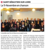 Le 11 novembre en chanson [Presse Océan 16-11-2016]